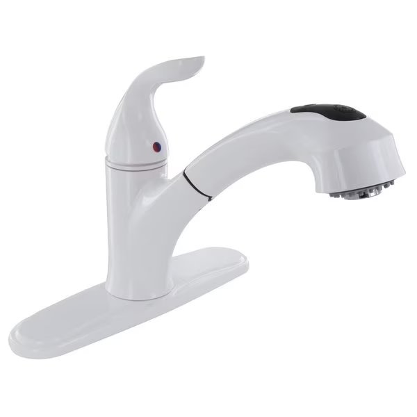 KITCHEN FAUCET, 8IN PULL OUT HYBRID, CERAMIC DISC, WHITE, Valterra, Mfr#: PF231241